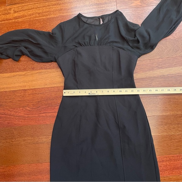 Maeve Black Long Sleeve Dress with Sheer Detail - Picture 9 of 9